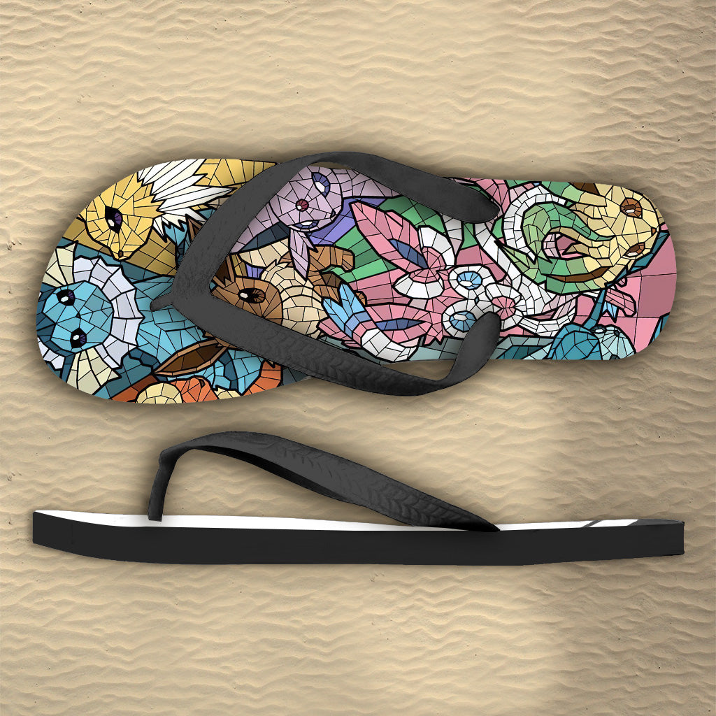 Stained Glass Monster Trainer Flip Flops
