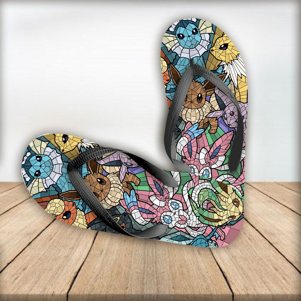 Stained Glass Monster Trainer Flip Flops