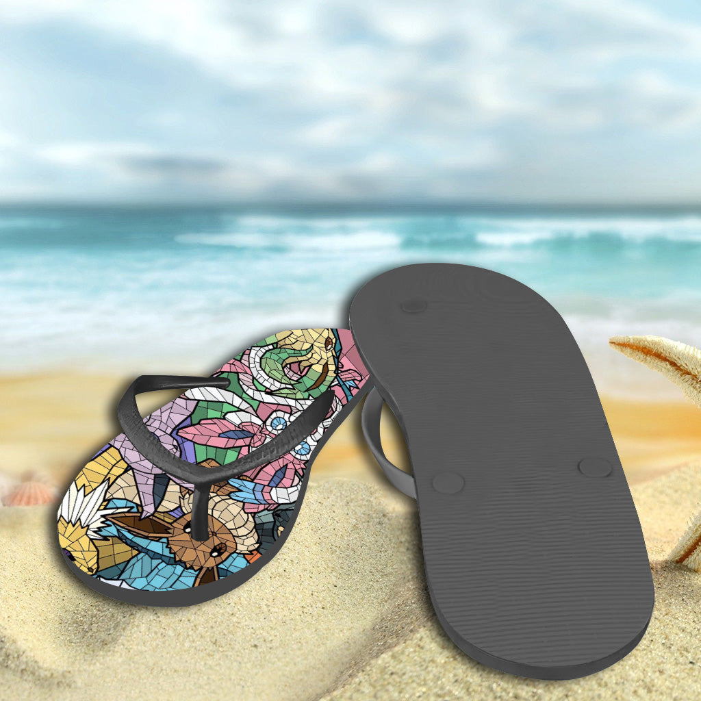 Stained Glass Monster Trainer Flip Flops