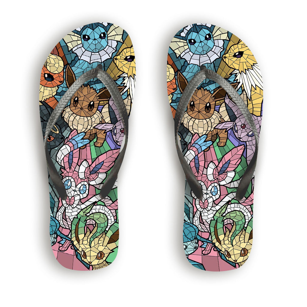 Stained Glass Monster Trainer Flip Flops