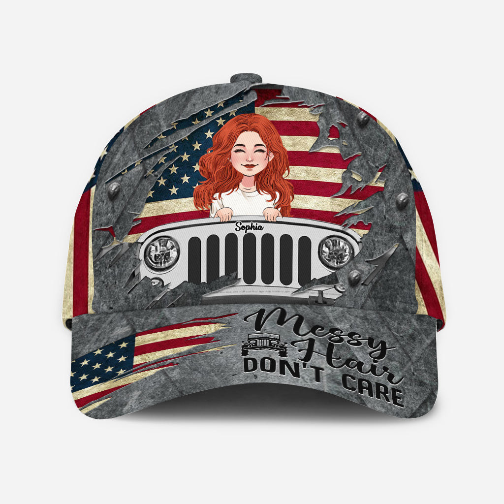 Messy Hair Don't Care - Personalized Car Classic Cap