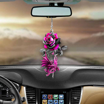 Pink Warrior - Breast Cancer Awareness Two-Sided Car Ornament