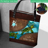 Go With The FLow - Turtle Personalized  Tote Bag