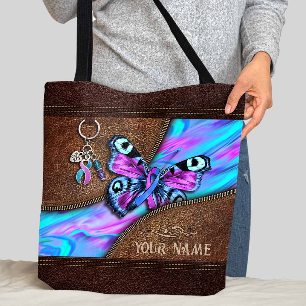 Love Butterfly - Suicide Prevention Personalized  Tote Bag
