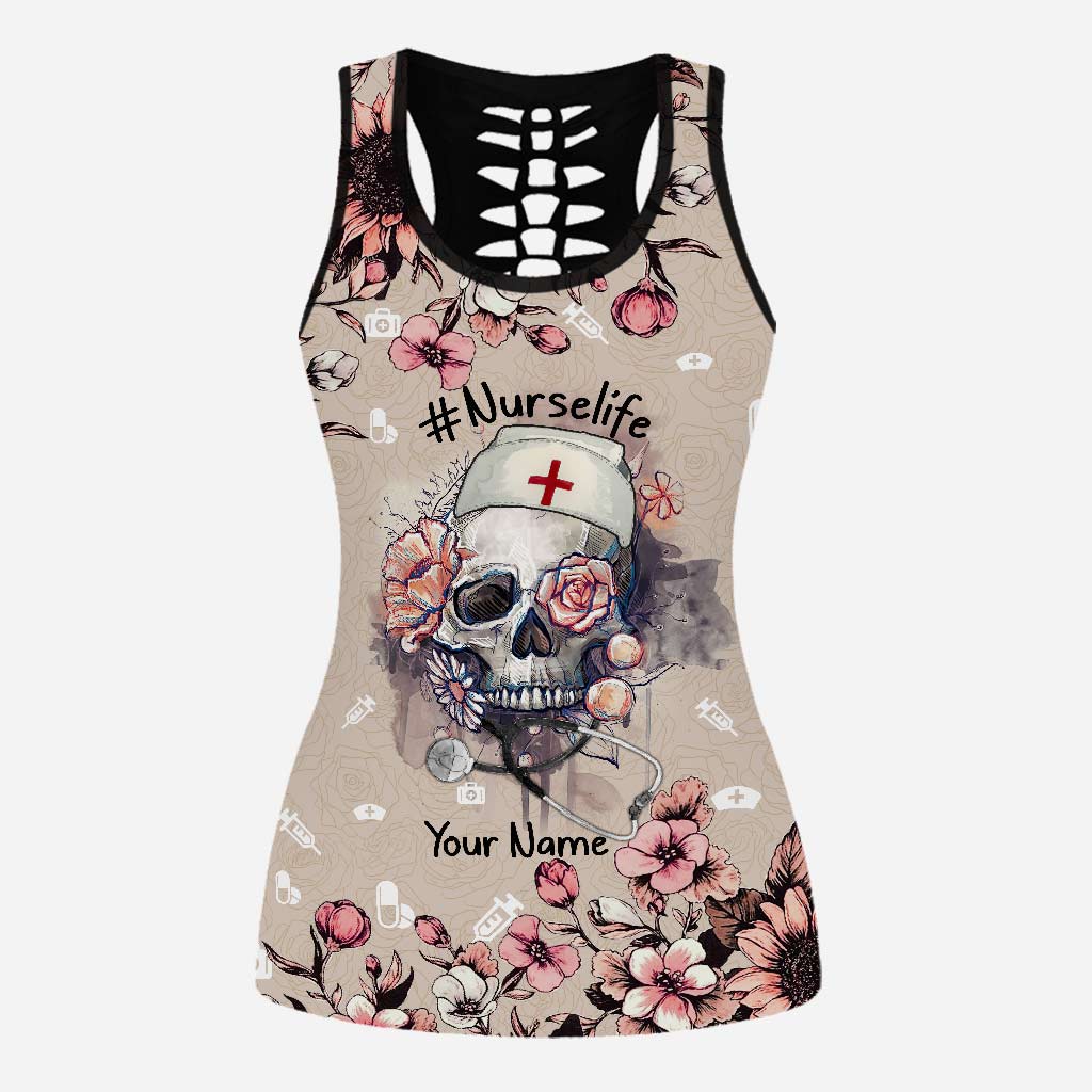 Nurse Life - Personalized Hollow Tank Top and Women Shorts