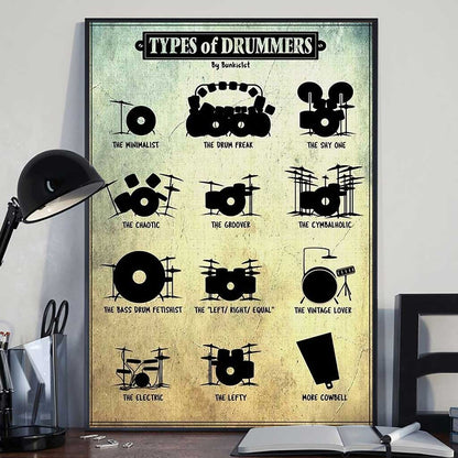 Types Of Drummers Poster 082021