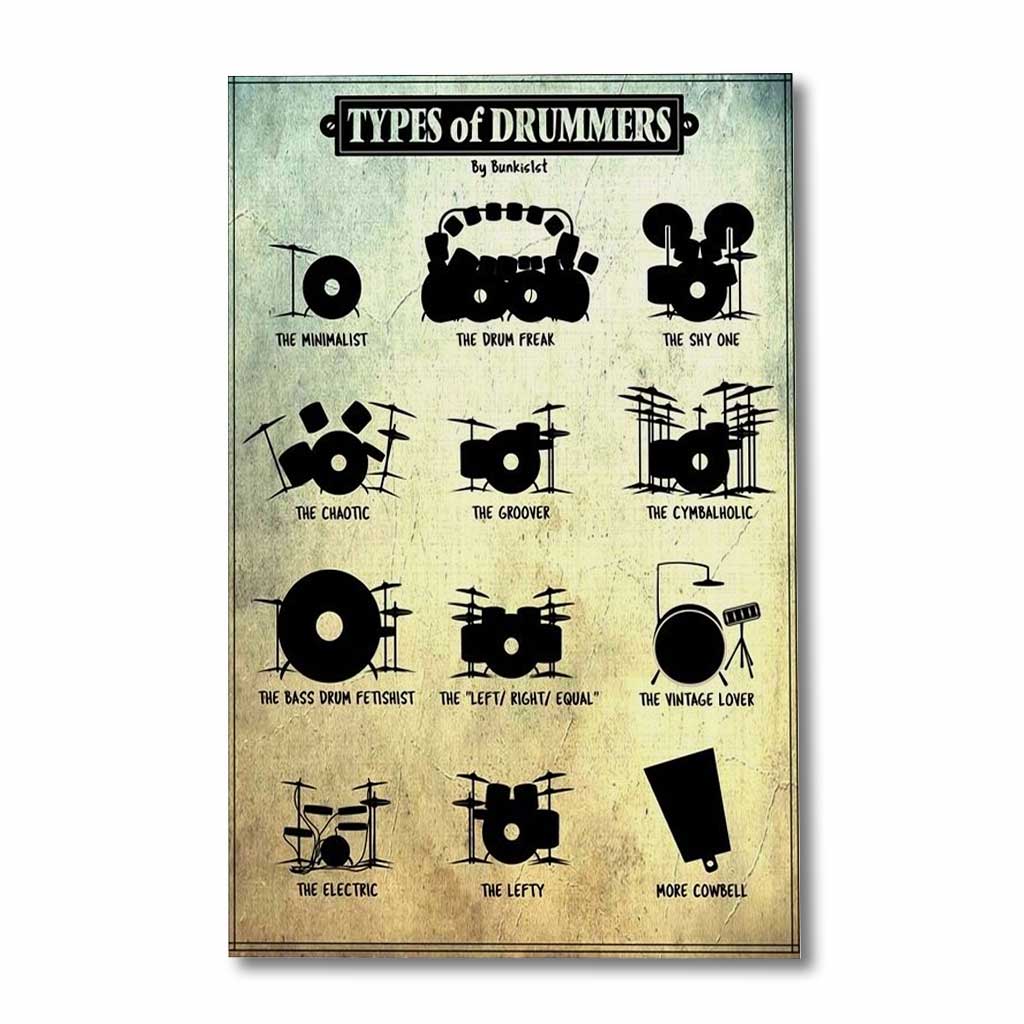 Types Of Drummers Poster 082021