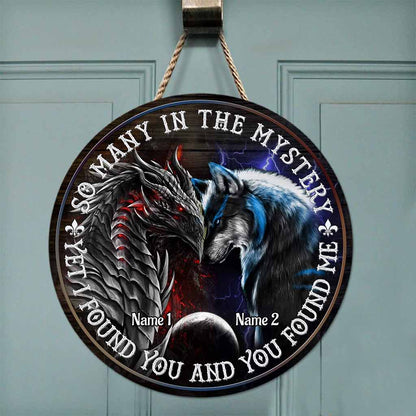 So Many In The Mistery - Dragon Personalized Round Wood Sign