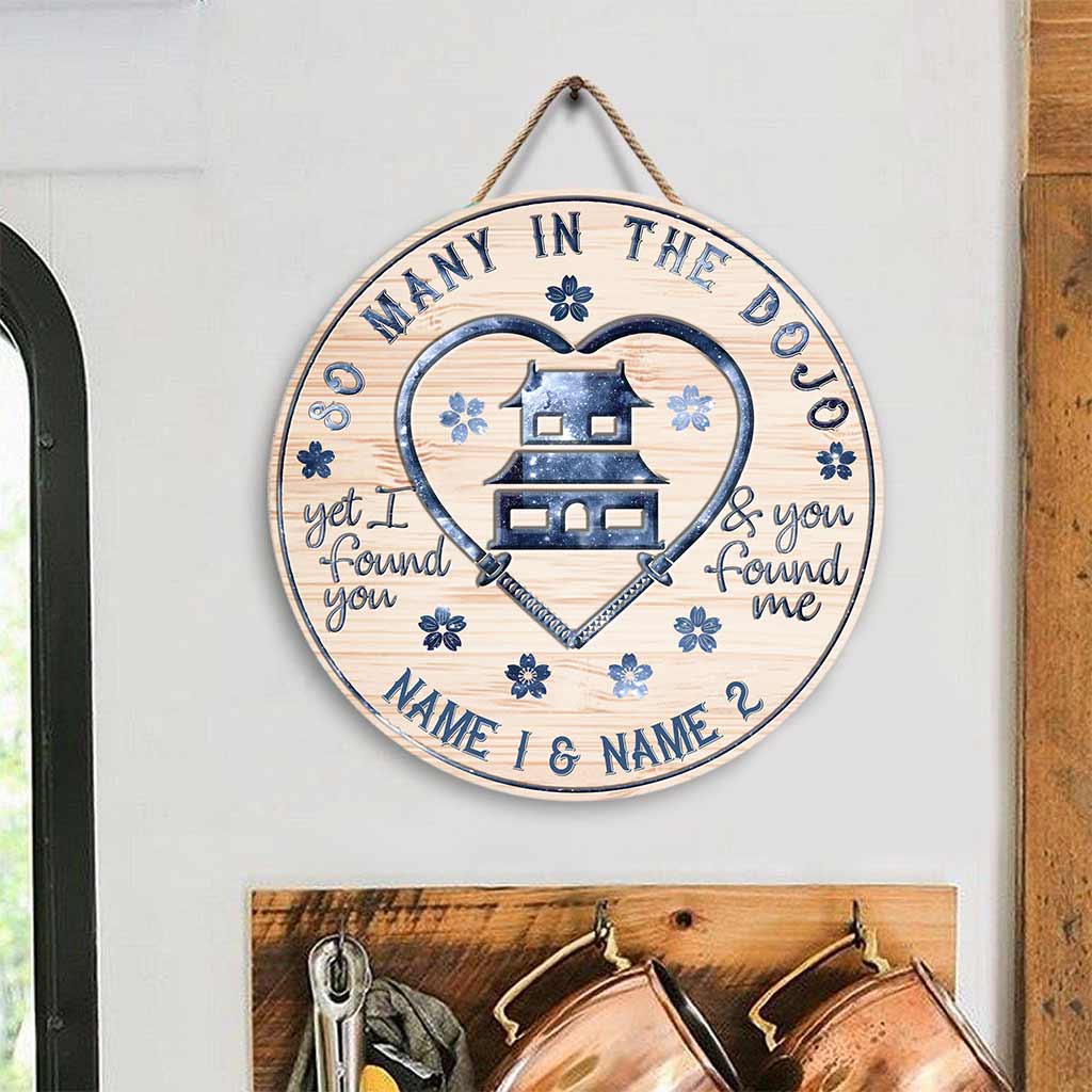 So many In The Dojo - Samurai Personalized Round Wood Sign