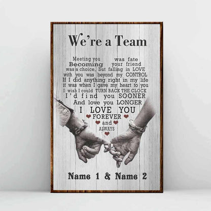 We're A Team - Personalized Husband And Wife Poster 0821