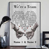 We&#39;re A Team - Personalized Husband And Wife Poster 0821