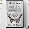 We&#39;re A Team - Personalized Husband And Wife Poster 0821