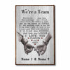 We&#39;re A Team - Personalized Husband And Wife Poster 0821
