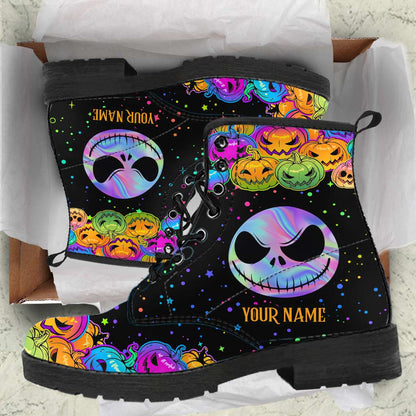 Pumpkin King - Personalized Nightmare Leather Boots