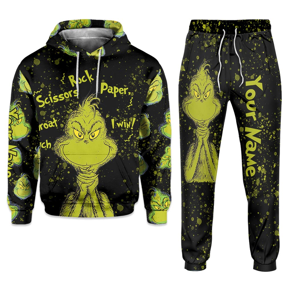 Rock Paper Scissors - Personalized Stole Christmas Hoodie and Sweatpants