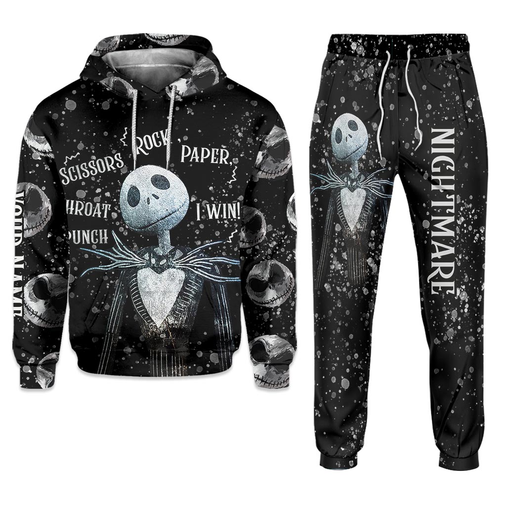 Rock Paper Scissors - Personalized Nightmare Hoodie and Sweatpants