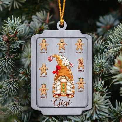 Gingerbread - Personalized Christmas Grandma Ornament (Printed On Both Sides)