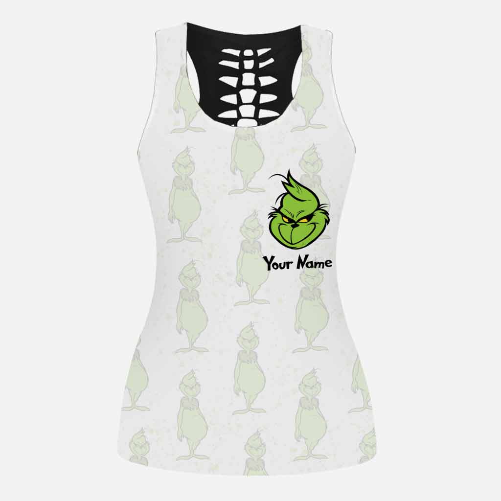 Rock Paper Scissors I Win - Personalized Hollow Tank Top And Leggings