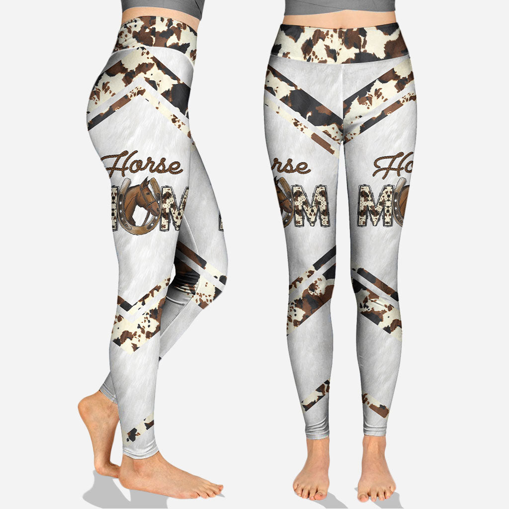 Horse Mom - Personalized Horse Hollow Tank Top and Leggings