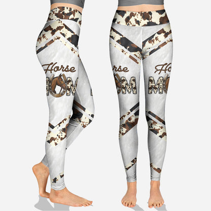 Horse Mom - Personalized Horse Hollow Tank Top and Leggings