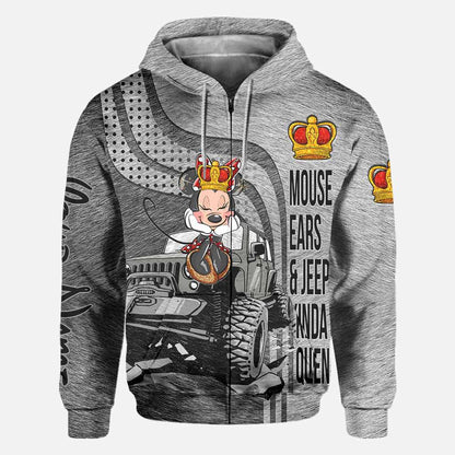 King And Queen - Personalized Couple Car All Over T-shirt and Hoodie