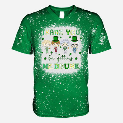 Thank You For Getting - St. Patrick's Day Handmade Bleached Shirts