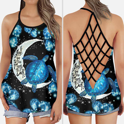 Salty Lil' Beach - Turtle Cross Tank Top