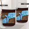 Salty Lil&#39; Beach - Turtle Personalized Leather Pattern Print Laundry Basket