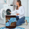 Salty Lil&#39; Beach - Turtle Personalized Leather Pattern Print Laundry Basket