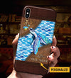Salty Lil&#39; Beach - Turtle Personalized Leather Pattern Print Phone Case