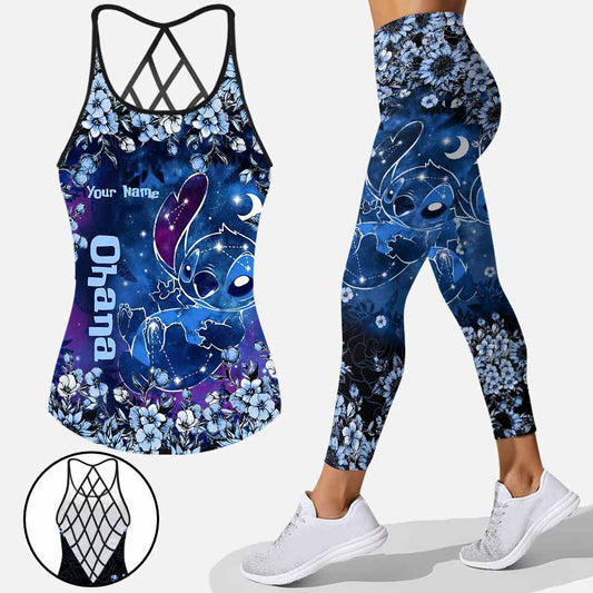 Ohana - Personalized Cross Tank Top and Leggings