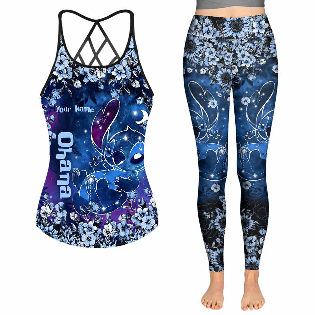 Ohana - Personalized Cross Tank Top and Leggings