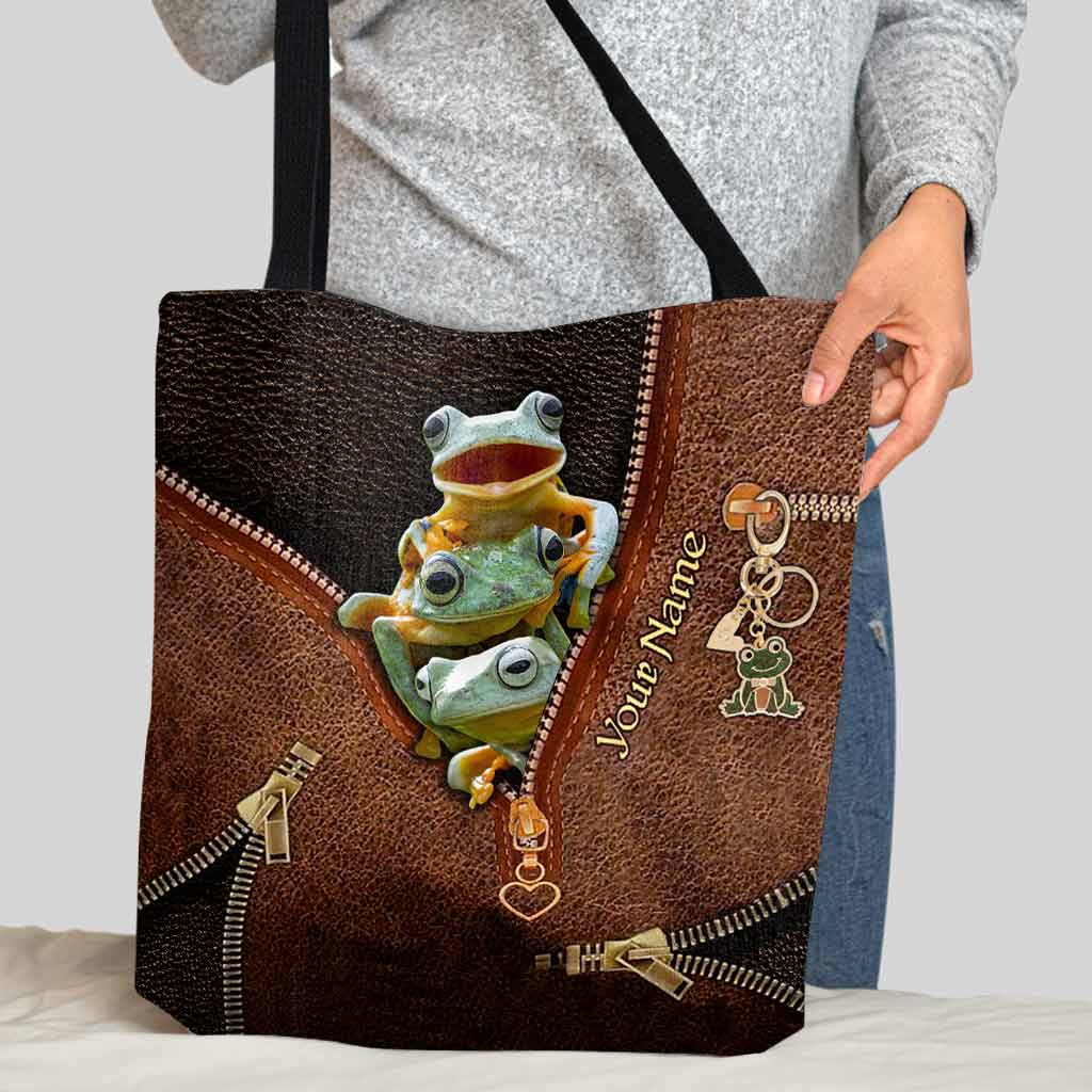 Love Frogs Personalized  Tote Bag