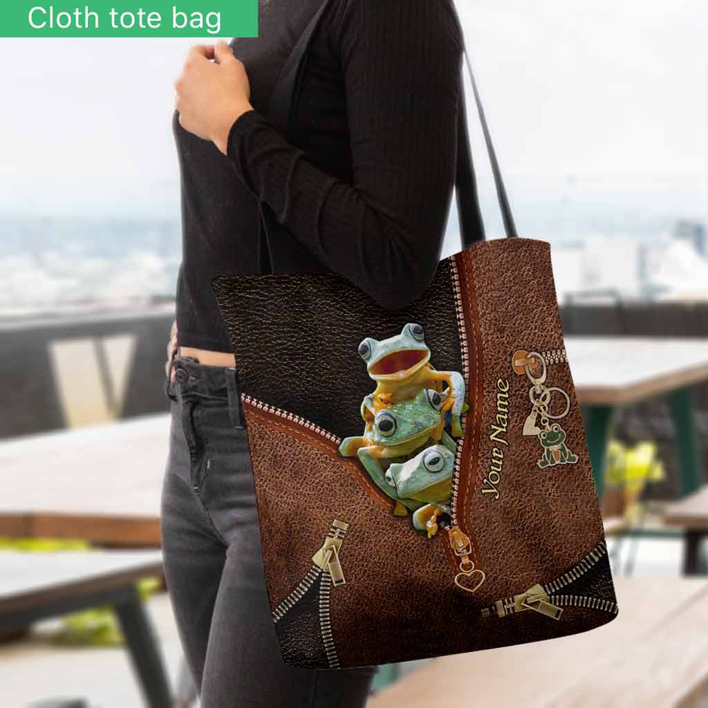 Love Frogs Personalized  Tote Bag