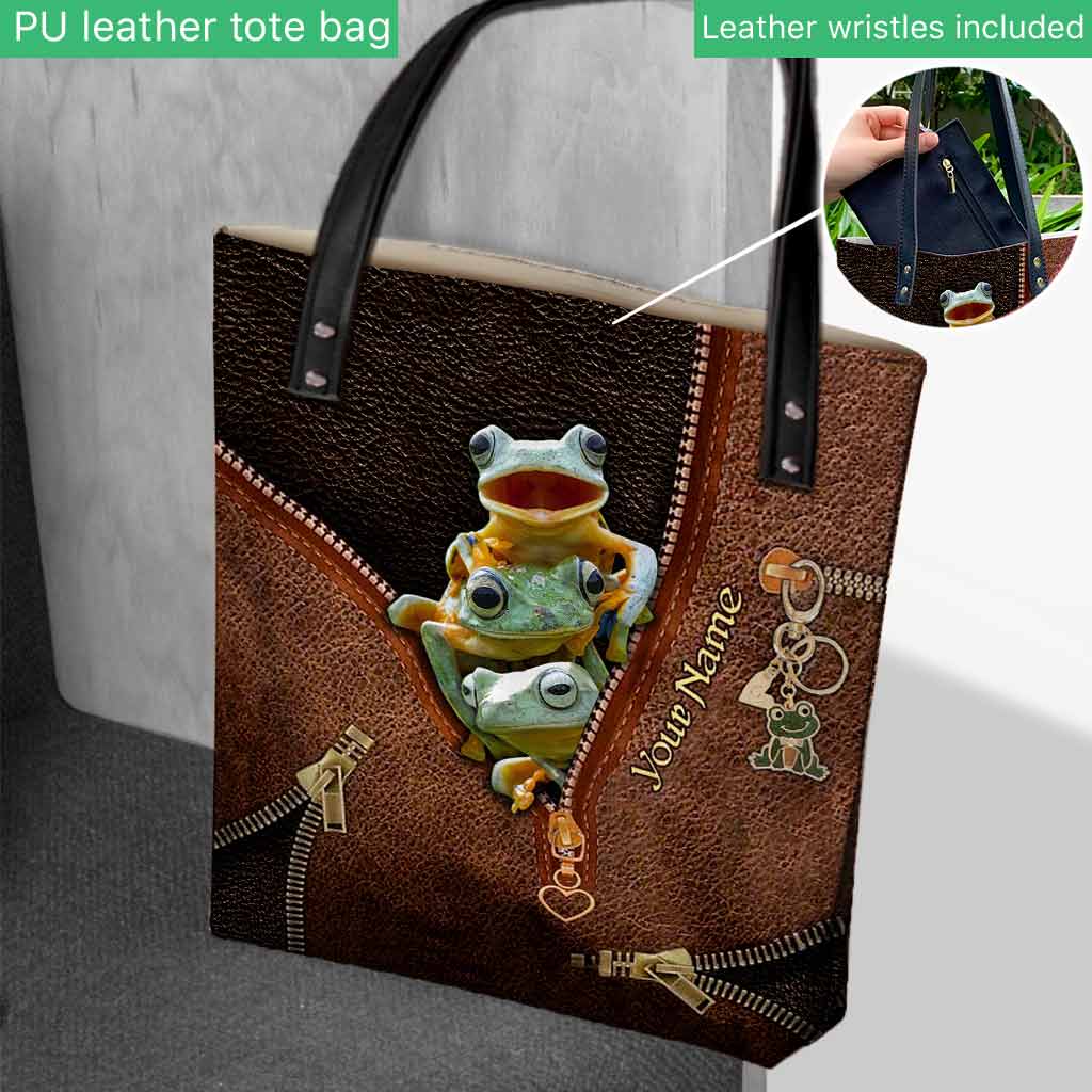 Love Frogs Personalized  Tote Bag