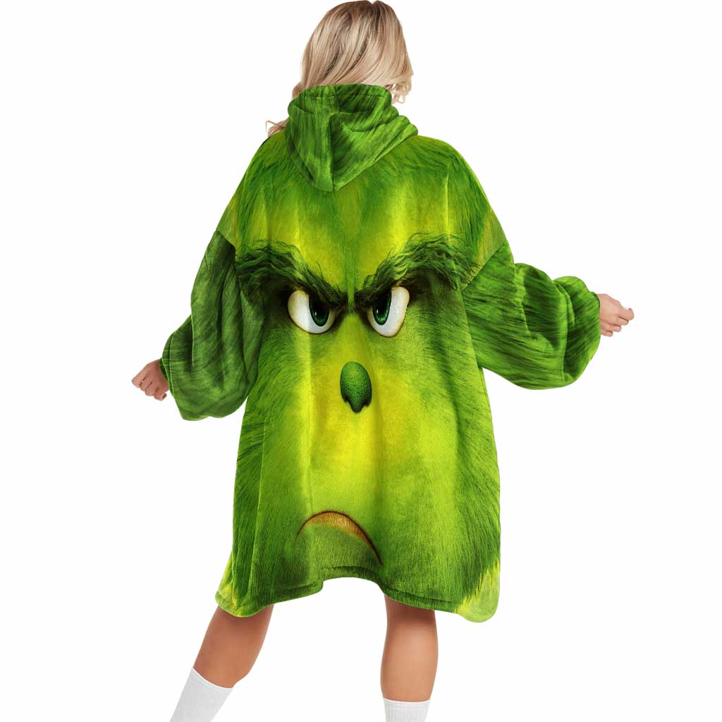 Merry Grinchmas - Christmas Stole Christmas Blanket Hoodie