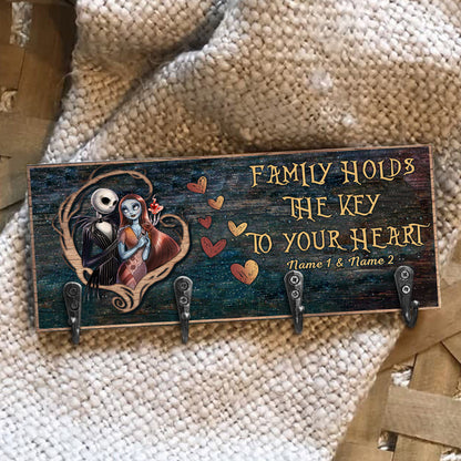 Family Holds The Key To Your Heart - Personalized Nightmare Key Rack