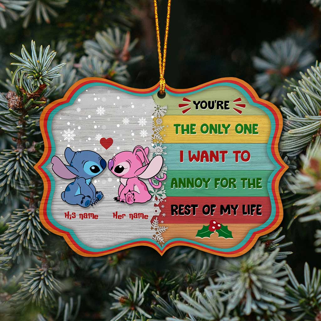 You're The Only One - Personalized Christmas Ohana Ornament (Printed On Both Sides)