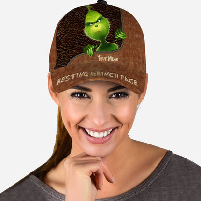 Resting Face - Personalized Christmas Stole Christmas Classic Cap