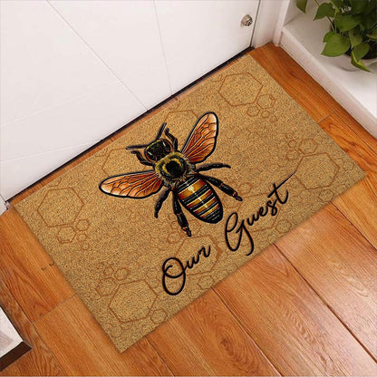 Bee Our Guest Coir Pattern Print Doormat