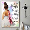 I Am Strong Gift For Daughter - Personalized Ballet Poster
