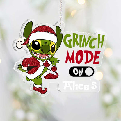 Mischief Mode - Personalized Christmas Ohana Transparent Ornament