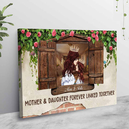 Mother & Daughters Forever Linked Together - Mother's Day Personalized Poster