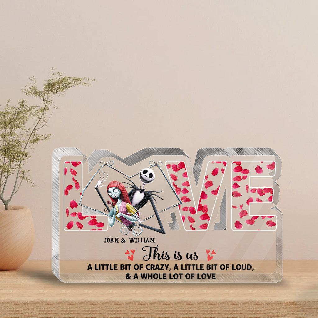 This Is Us - Personalized Couple Nightmare Custom Shaped Acrylic Plaque