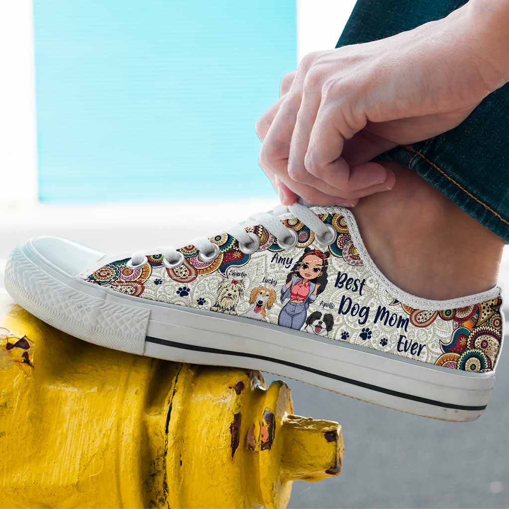 Best Dog Mom Ever - Personalized Low Top Shoes