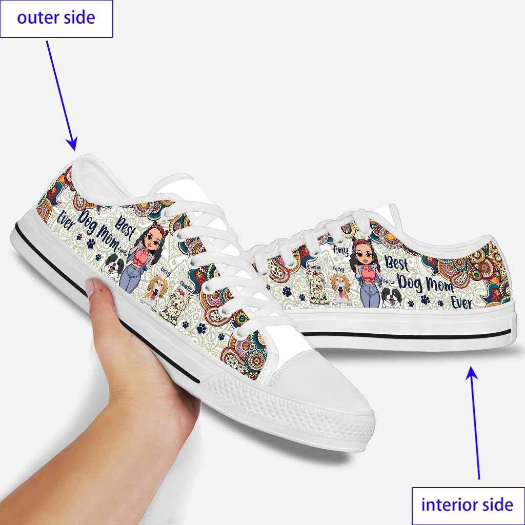 Best Dog Mom Ever - Personalized Low Top Shoes