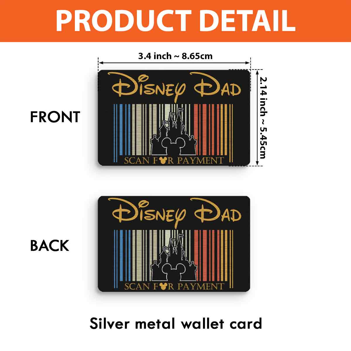 Scan For Payment - Personalized Father Wallet Insert Card