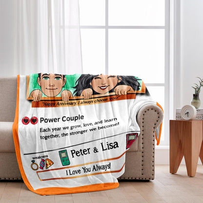 Power Couple - Personalized Monster Trainer Blanket