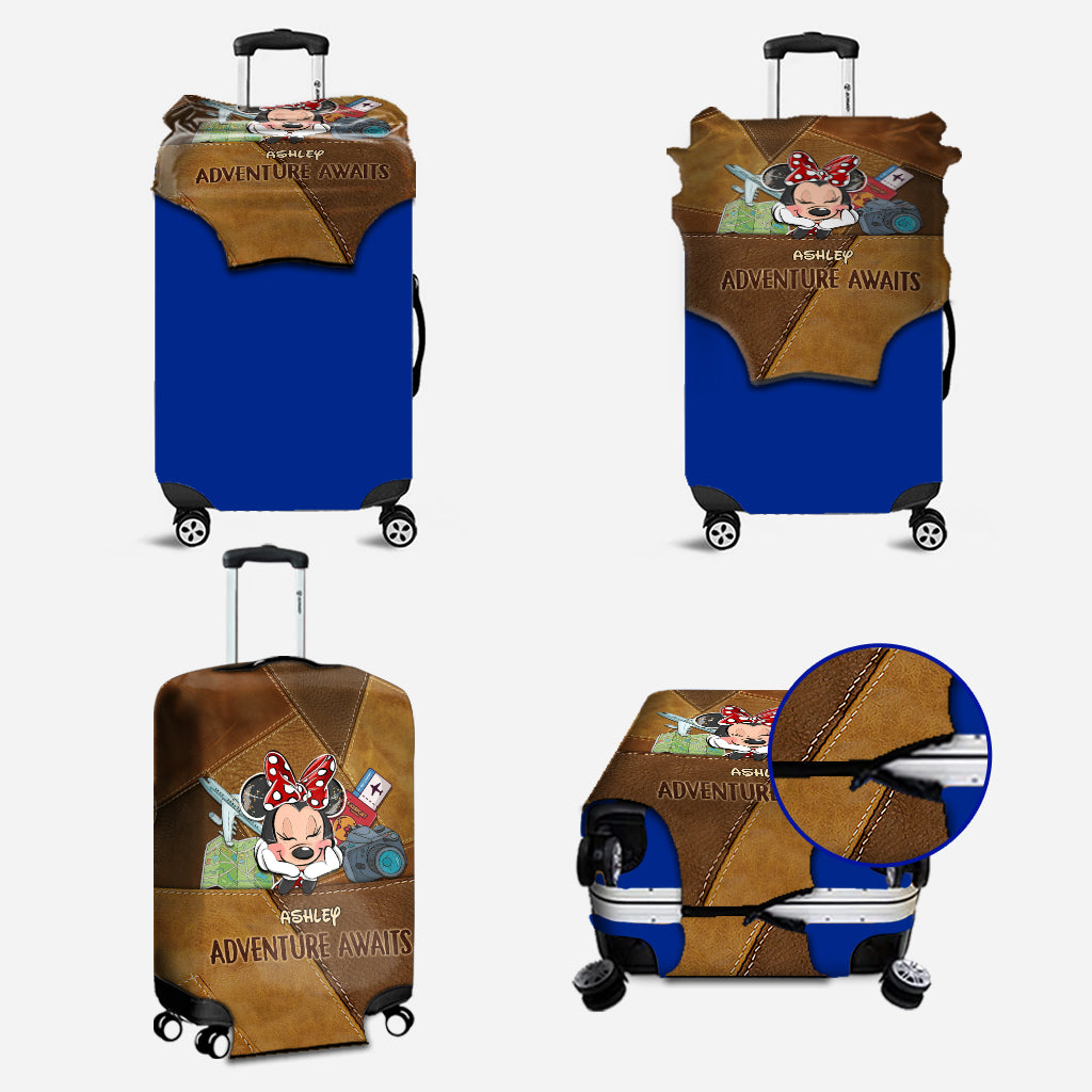 Adventure Awaits - Personalized Travelling Leather Handbag & Luggage Cover