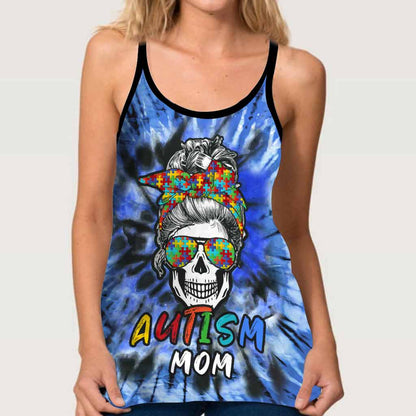 Autism Mom - Autism Awareness Cross Tank Top